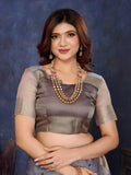 Ethnic Motifs Zari Woven Design Banarasi Saree