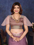 Ethnic Motifs Zari Woven Design Banarasi Saree