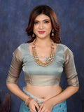 Ethnic Motifs Zari Woven Design Banarasi Saree