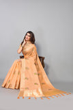 Ethnic Motifs Zari Woven Design Banarasi Saree