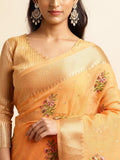 Ethnic Motifs Zari Woven Design Banarasi Saree