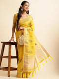 Ethnic Motifs Zari Woven Design Banarasi Saree