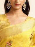 Ethnic Motifs Zari Woven Design Banarasi Saree