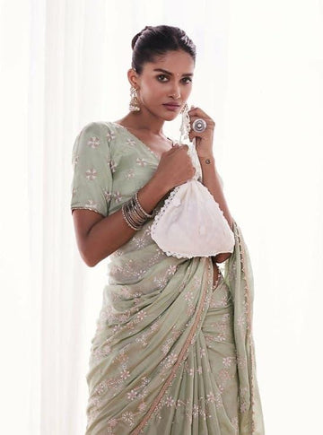 Ethnic Motifs Zari Woven Design Banarasi Saree