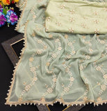 Ethnic Motifs Zari Woven Design Banarasi Saree