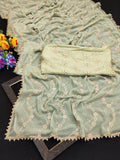Ethnic Motifs Zari Woven Design Banarasi Saree