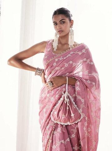 Ethnic Motifs Zari Woven Design Banarasi Saree