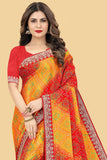 Ethnic Motifs Zari Woven Design Banarasi Saree