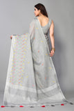 Ethnic Motifs Zari Woven Design Banarasi Saree