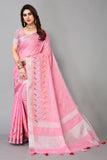 Ethnic Motifs Zari Woven Design Banarasi Saree
