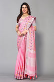 Ethnic Motifs Zari Woven Design Banarasi Saree