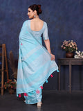 Ethnic Motifs Zari Woven Design Banarasi Saree