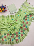 Ethnic Motifs Zari Woven Design Banarasi Saree