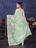 Ethnic Motifs Zari Woven Design Banarasi Saree