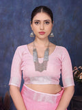 Ethnic Motifs Zari Woven Design Banarasi Saree