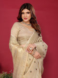 Ethnic Motifs Zari Woven Design Banarasi Saree