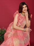 Ethnic Motifs Zari Woven Design Banarasi Saree