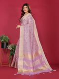 Ethnic Motifs Zari Woven Design Banarasi Saree