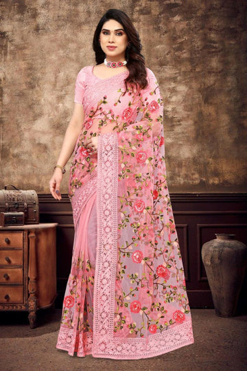 Ethnic Motifs Zari Woven Design Banarasi Saree
