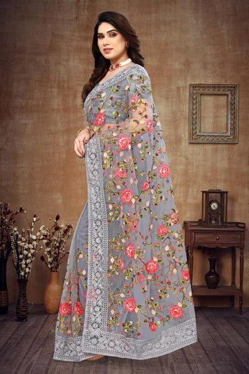 Ethnic Motifs Zari Woven Design Banarasi Saree