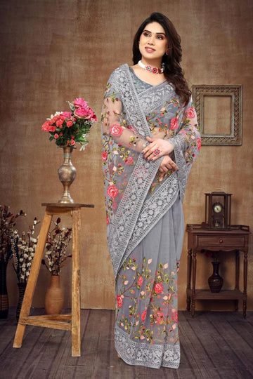 Ethnic Motifs Zari Woven Design Banarasi Saree