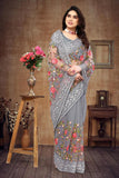 Ethnic Motifs Zari Woven Design Banarasi Saree