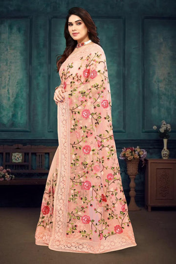 Ethnic Motifs Zari Woven Design Banarasi Saree
