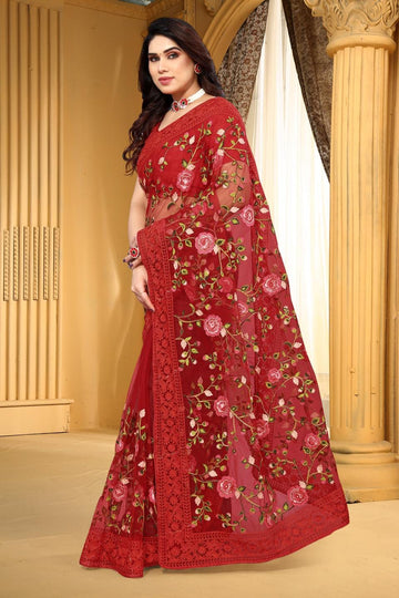 Ethnic Motifs Zari Woven Design Banarasi Saree