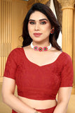 Ethnic Motifs Zari Woven Design Banarasi Saree