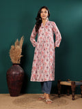 Varanga Women Ethnic Motifs Printed Mandarin Collar A-Line Kurta