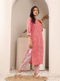 Varanga Women Coral Pink Bandhani Printed Kurta With Trouser