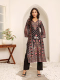 Varanga Women Black Ethnic Floral Printed Kurta With Solid Trouser.