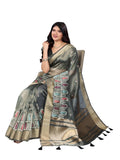 Ethnic Motifs Zari Woven Design Banarasi Saree