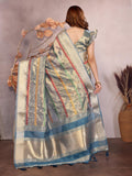 Ethnic Motifs Zari Woven Design Banarasi Saree