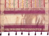 Ethnic Motifs Zari Woven Design Banarasi Saree