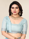 Ethnic Motifs Zari Woven Design Banarasi Saree