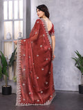 Ethnic Motifs Zari Woven Design Banarasi Saree