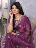 Ethnic Motifs Zari Woven Design Banarasi Saree