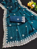 Ethnic Motifs Zari Woven Design Banarasi Saree