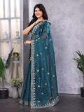 Ethnic Motifs Zari Woven Design Banarasi Saree