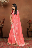 Ethnic Motifs Zari Woven Design Banarasi Saree
