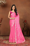 Ethnic Motifs Zari Woven Design Banarasi Saree