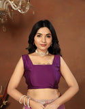 Ethnic Motifs Zari Woven Design Banarasi Saree
