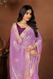 Ethnic Motifs Zari Woven Design Banarasi Saree