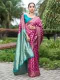 Varanga Women Woven Design Zari Silk Blend Banarasi Saree