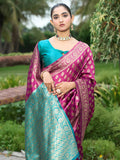 Varanga Women Woven Design Zari Silk Blend Banarasi Saree