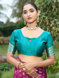 Varanga Women Woven Design Zari Silk Blend Banarasi Saree