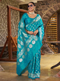 Varanga Women Woven Design Zari Silk Blend Banarasi Saree