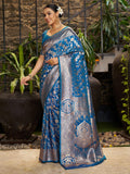 Varanga Women Woven Design Zari Silk Blend Banarasi Saree