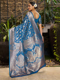 Varanga Women Woven Design Zari Silk Blend Banarasi Saree